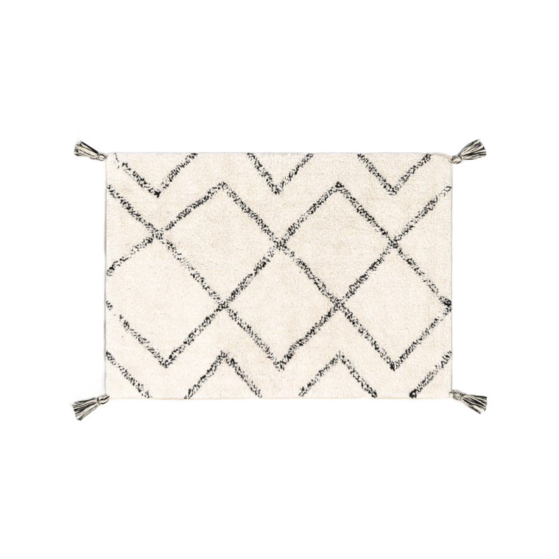 Vaip Hanki 60x90cm must/valge