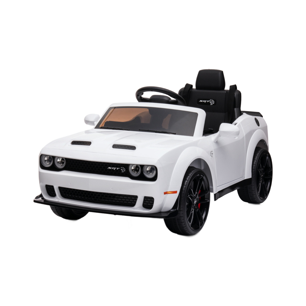 Dodge Challenger SRT – 12-voldine elektriline lasteauto kunstnahast istme ja kummirehvidega