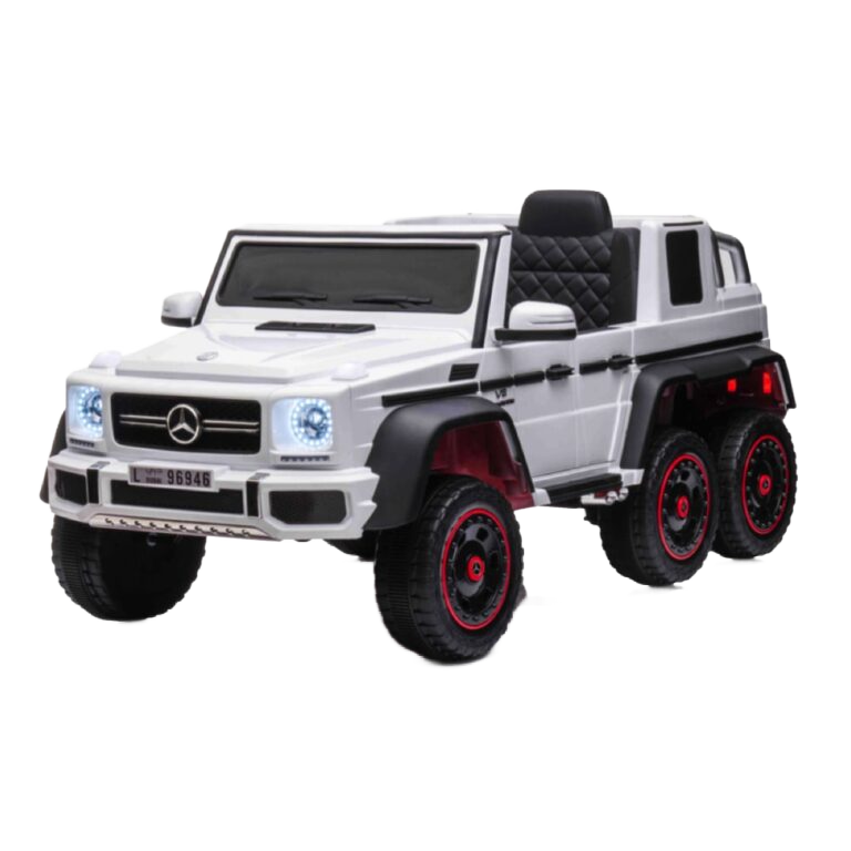 Mercedes-Benz G63 6x6 – 12V laste elektriauto kummirehvide ja lisafunktsioonidega