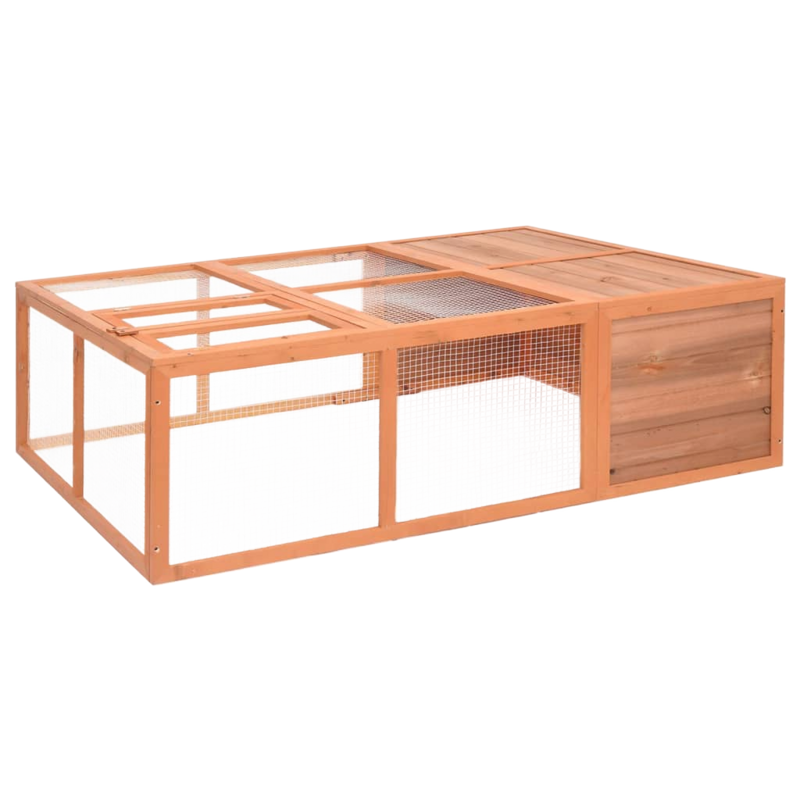 Väikeloomade õueaedik 150 × 100 × 50 cm – nulupuit