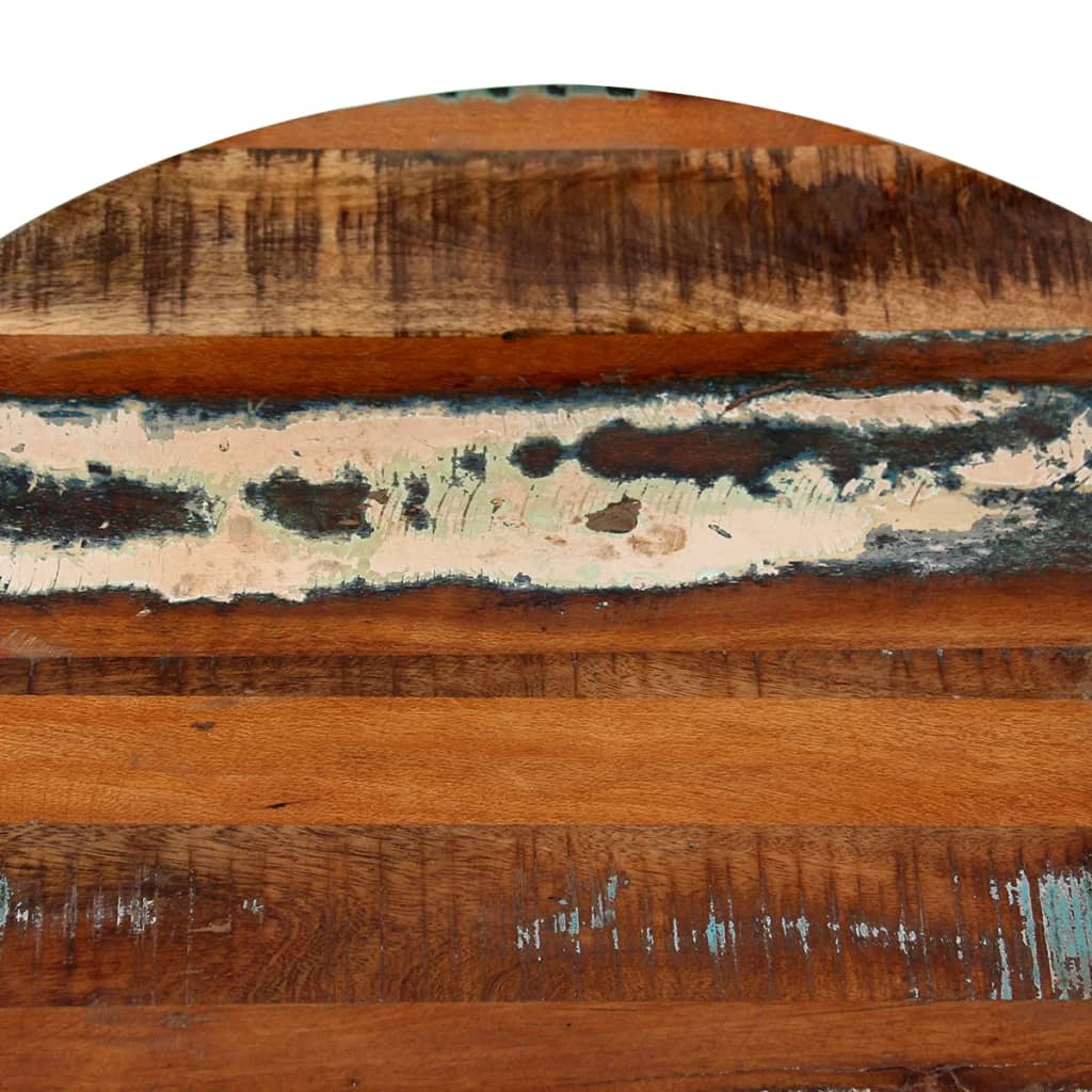 Ümmargune diivanilaud Ø 60 × 35 cm – taaskasutatud puit - Pilt 6