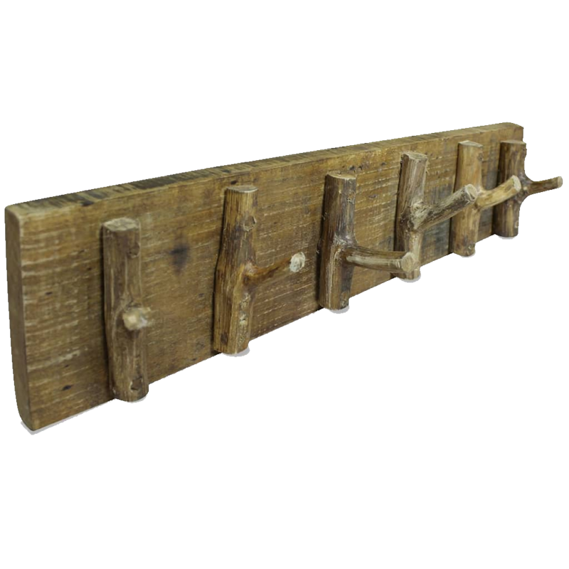 Seinanagi 6 konksuga 60 × 15 cm – taaskasutatud puit