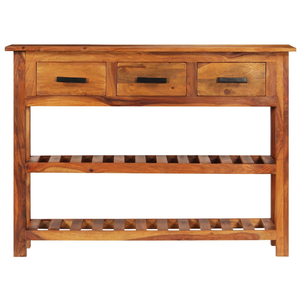 Puhvetkapp 3 sahtli ja 2 riiuliga 110 × 30 × 80 cm – täispuit - Pilt 2