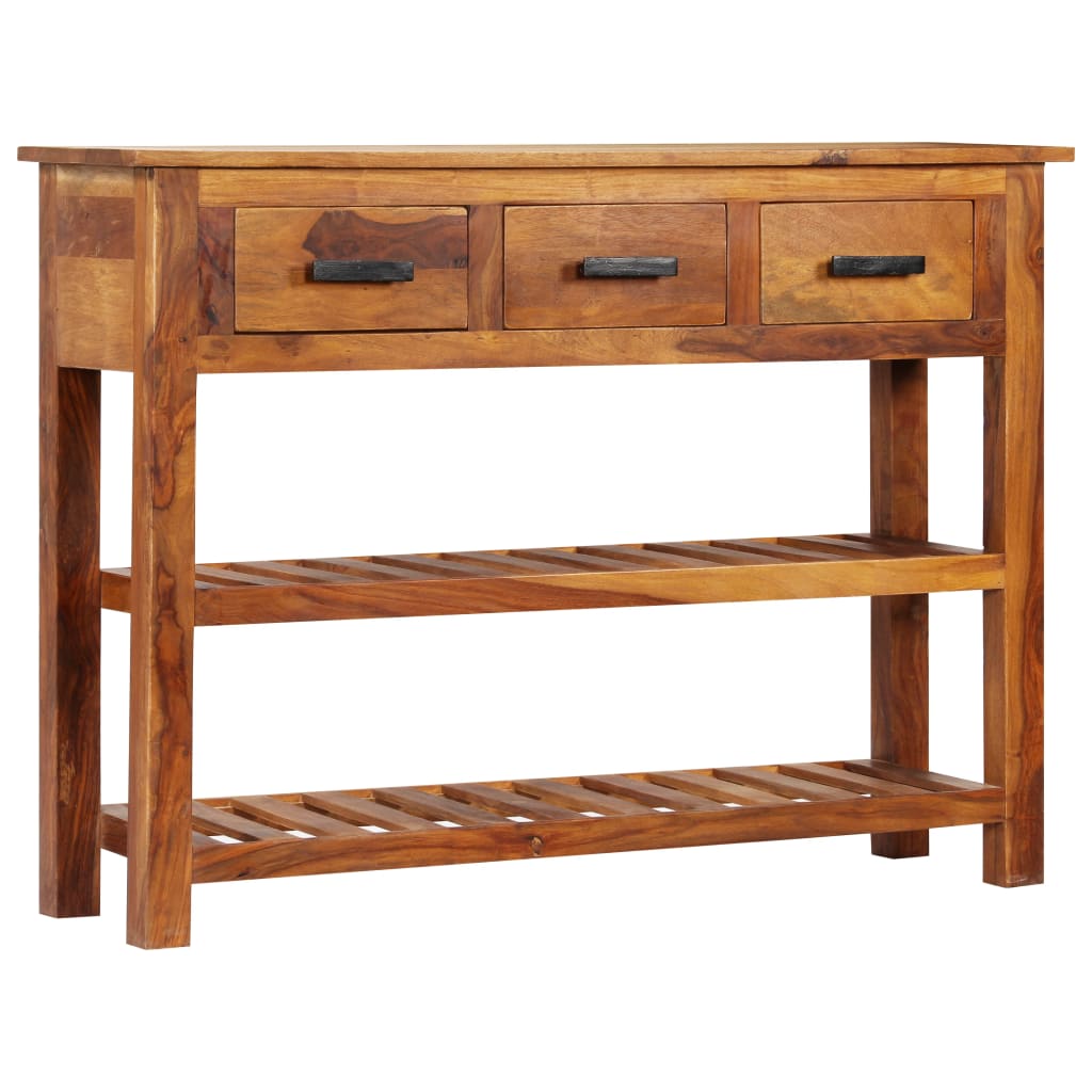 Puhvetkapp 3 sahtli ja 2 riiuliga 110 × 30 × 80 cm – täispuit - Pilt 11