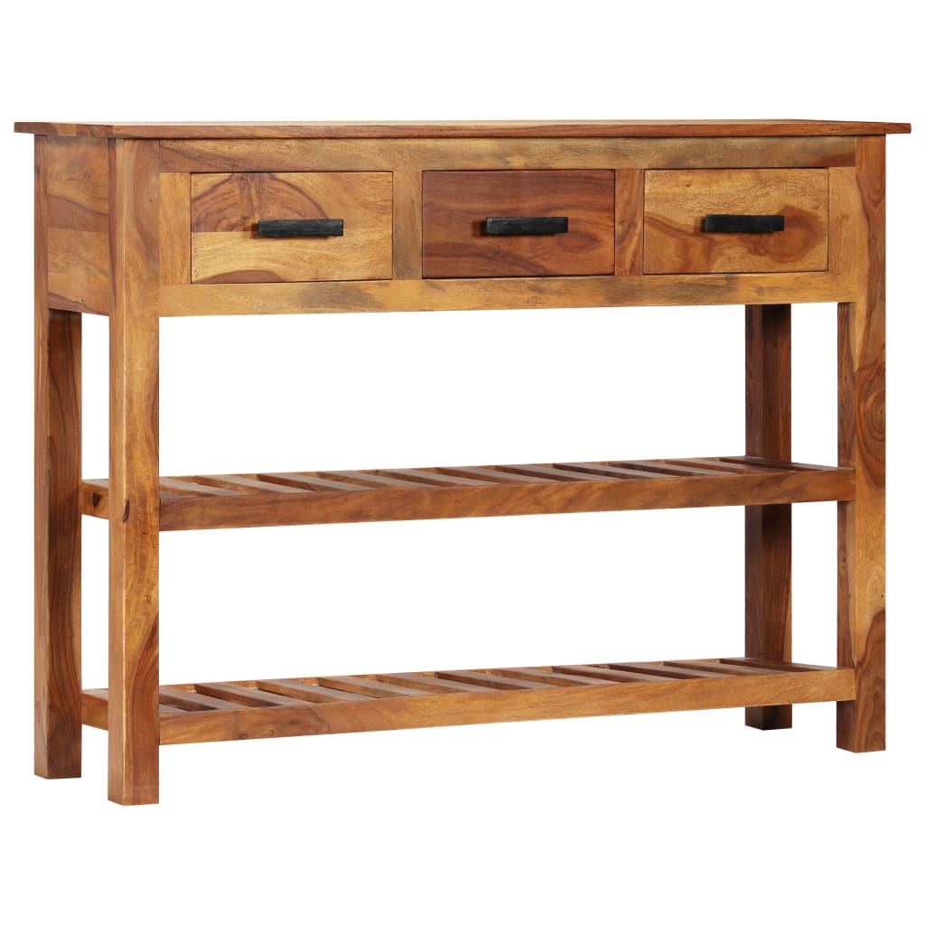 Puhvetkapp 3 sahtli ja 2 riiuliga 110 × 30 × 80 cm – täispuit - Pilt 12