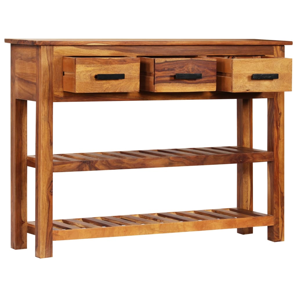 Puhvetkapp 3 sahtli ja 2 riiuliga 110 × 30 × 80 cm – täispuit - Pilt 3