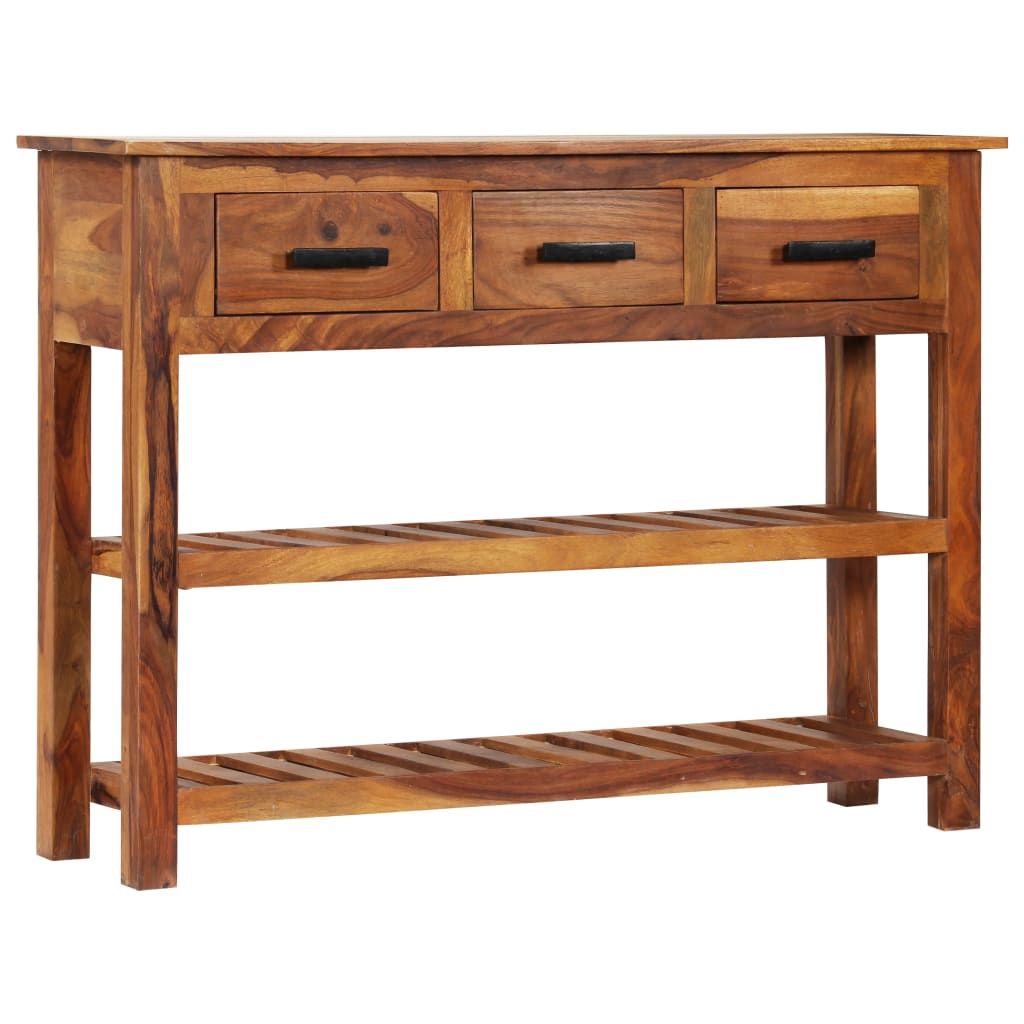 Puhvetkapp 3 sahtli ja 2 riiuliga 110 × 30 × 80 cm – täispuit - Pilt 10