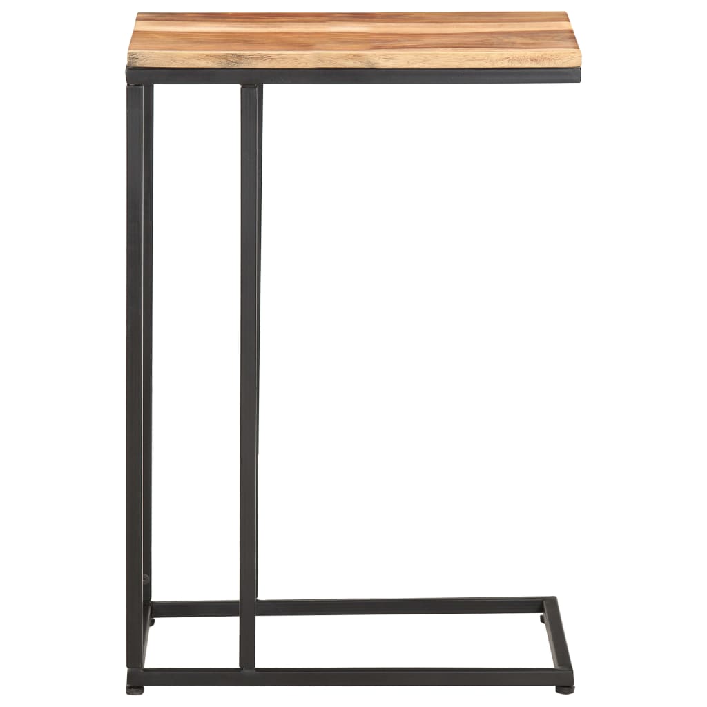 C-kujuline külglaud 35 × 45 × 65 cm – täispuit ja teras - Pilt 2