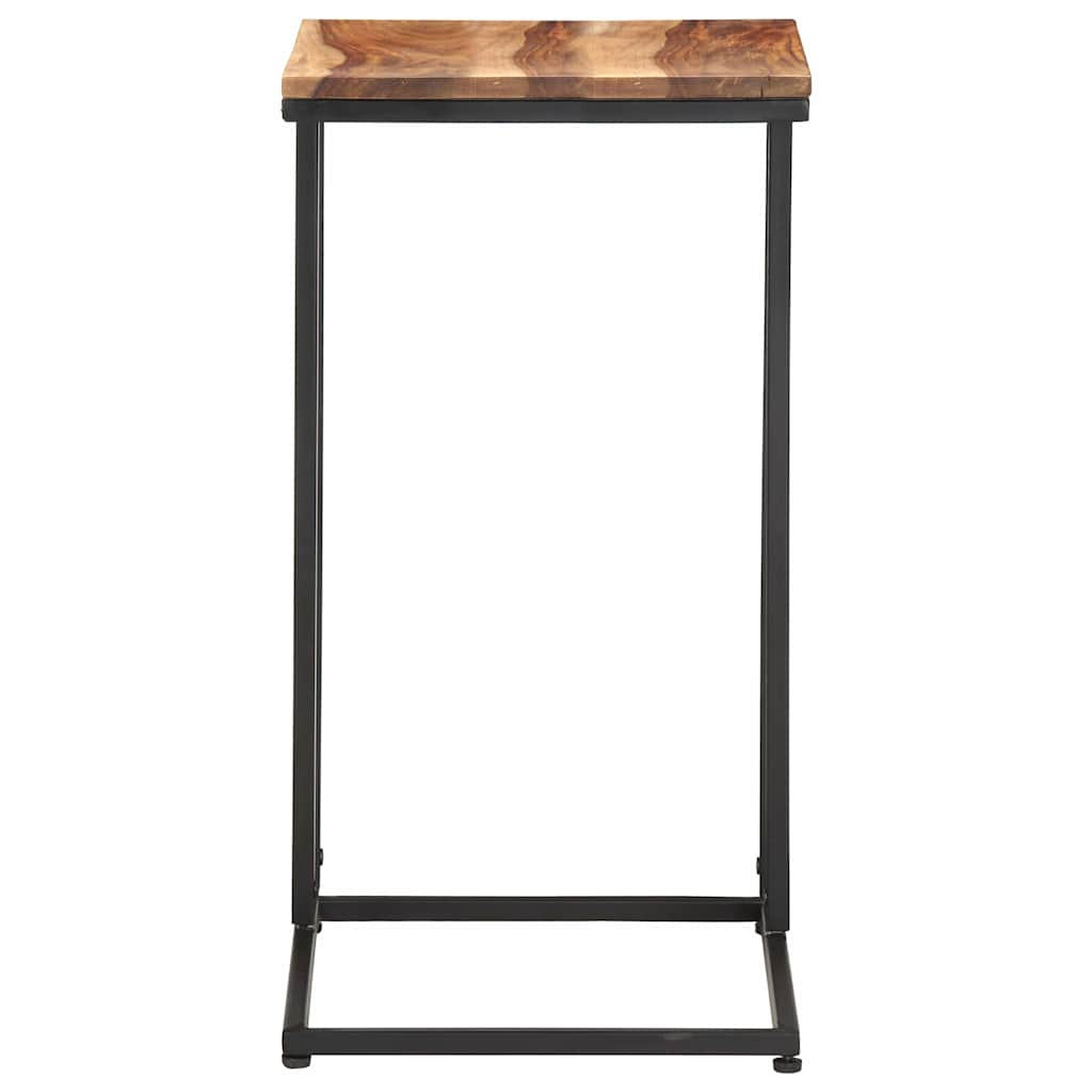 C-kujuline külglaud 35 × 45 × 65 cm – täispuit ja teras - Pilt 4