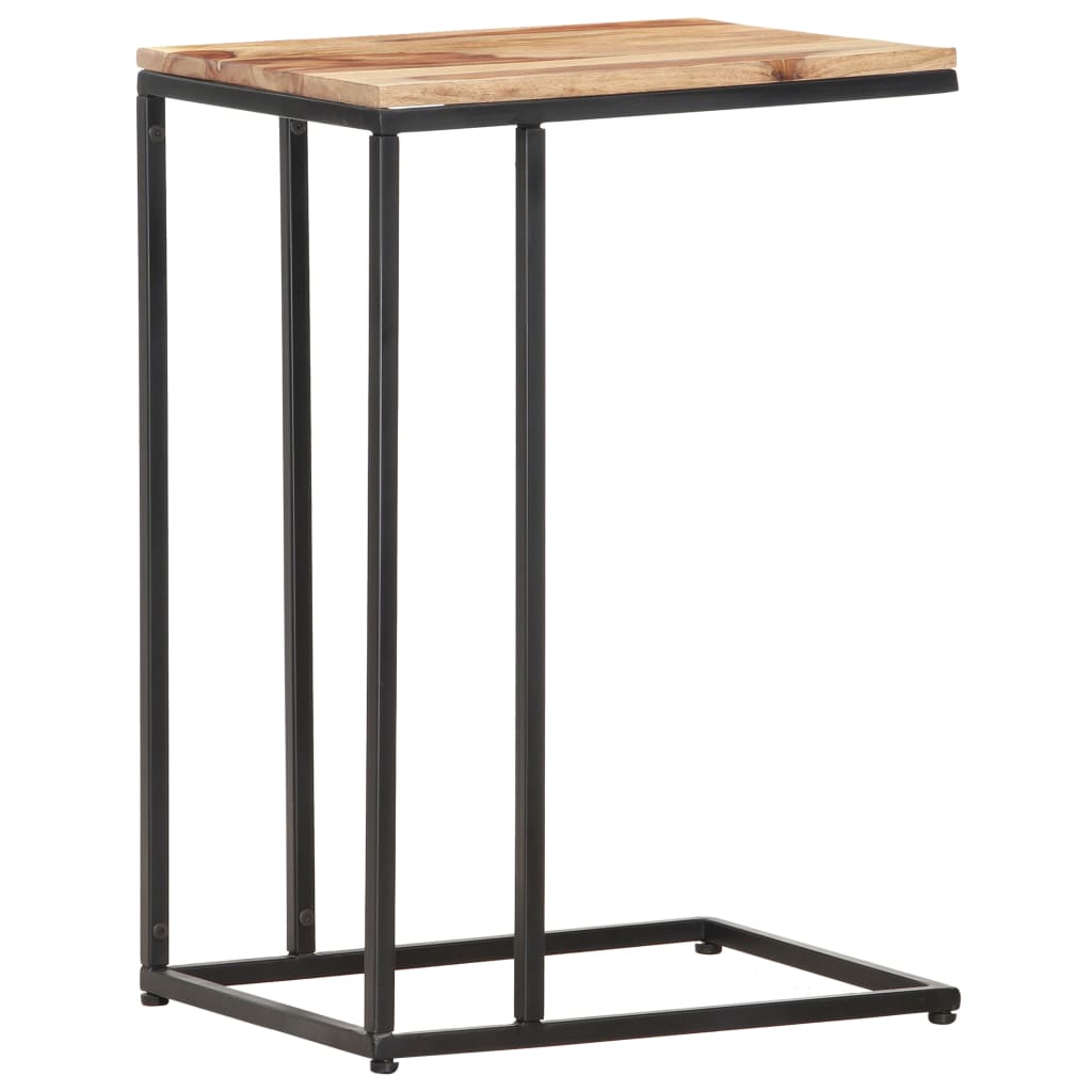 C-kujuline külglaud 35 × 45 × 65 cm – täispuit ja teras - Pilt 8
