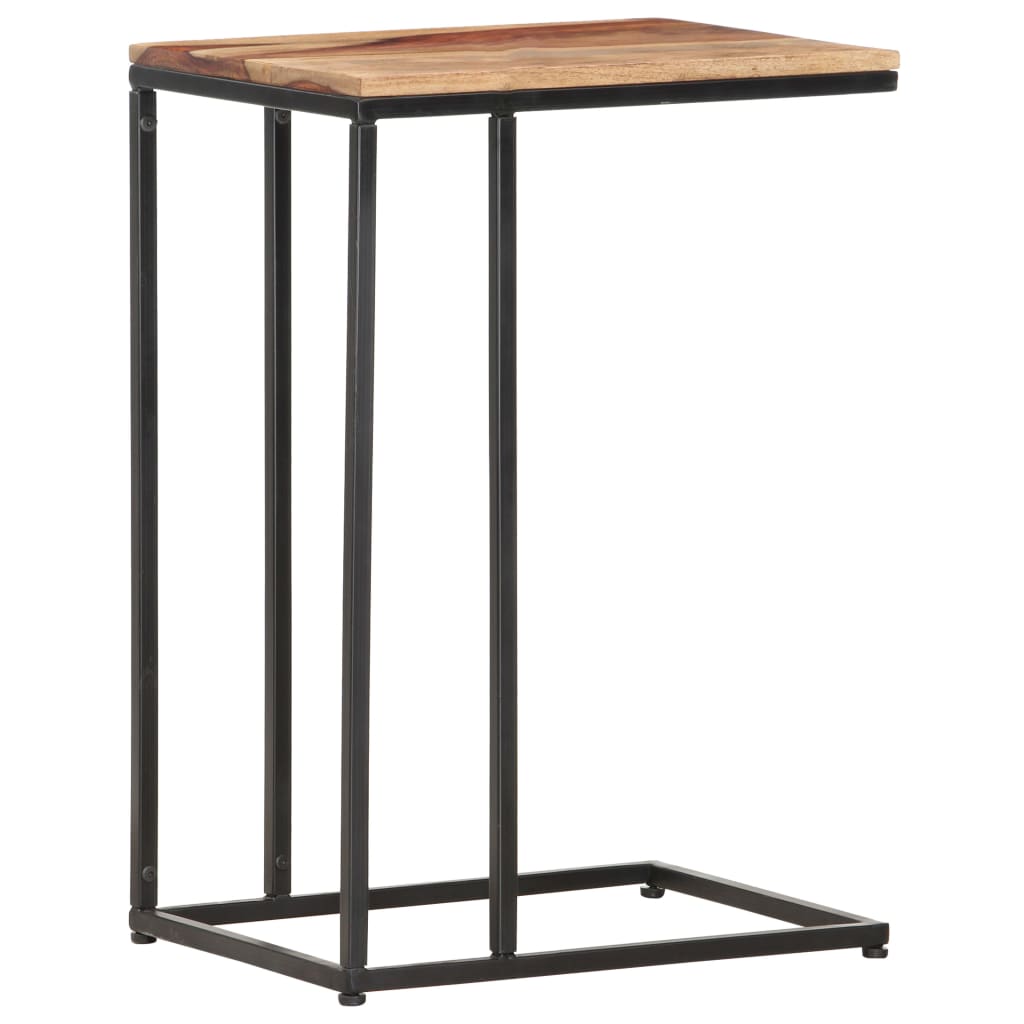 C-kujuline külglaud 35 × 45 × 65 cm – täispuit ja teras - Pilt 10