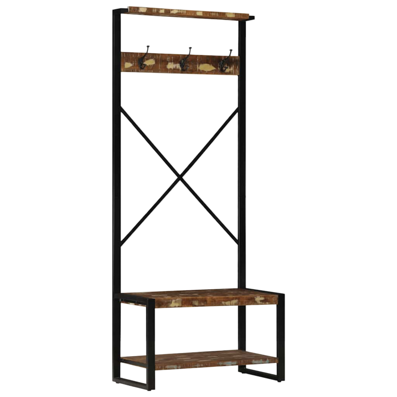 Puidust riidestange 80 × 40 × 190 cm – täispuit