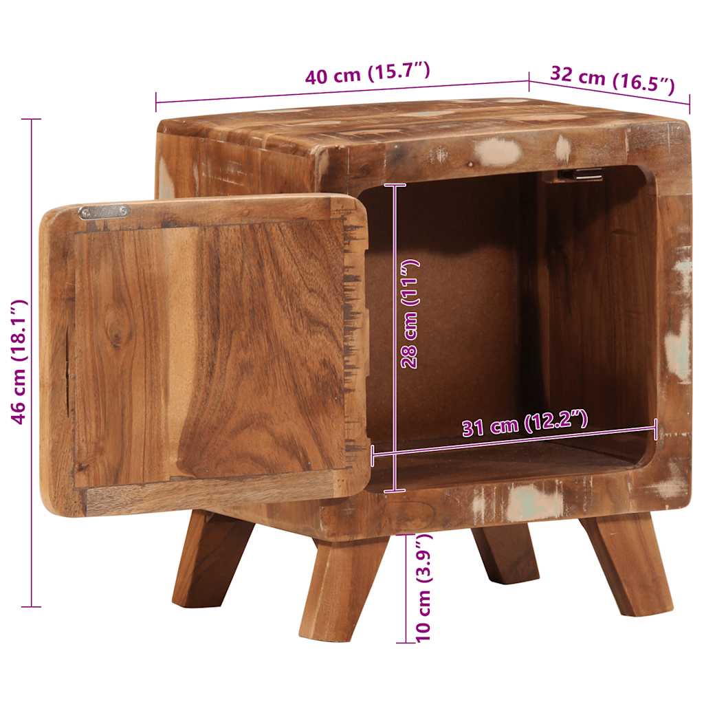 Puidust öökapp uksega 40 × 32 × 46 cm – 1 või 2 tk - Pilt 9