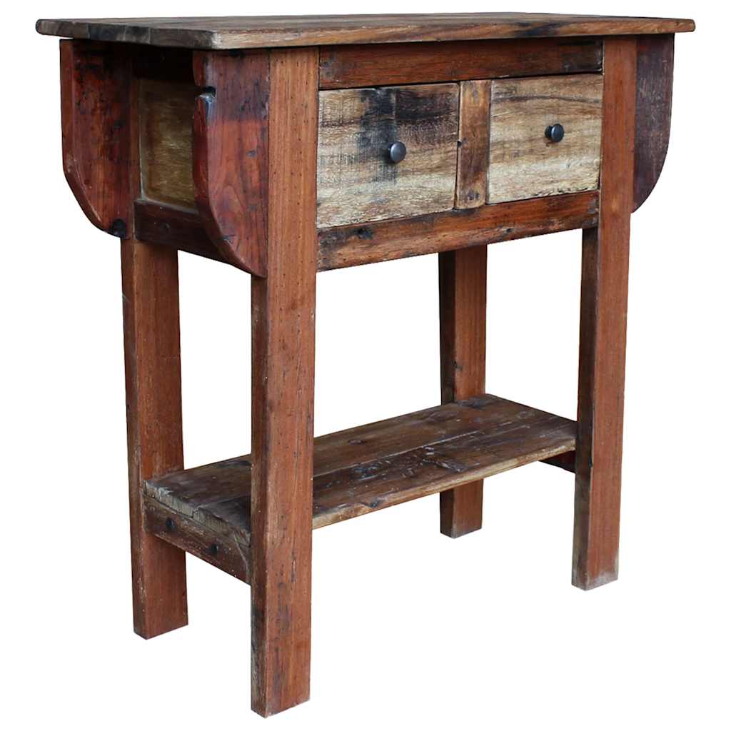 Kahe sahtliga puidust konsoollaud, 80 × 35 × 80 cm
