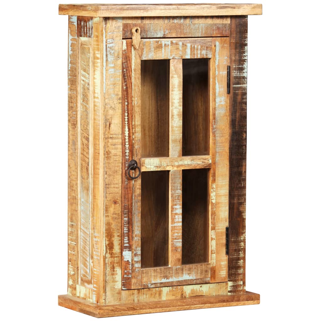 Taaskasutatud puidust seinakapp, 44 × 21 × 72 cm