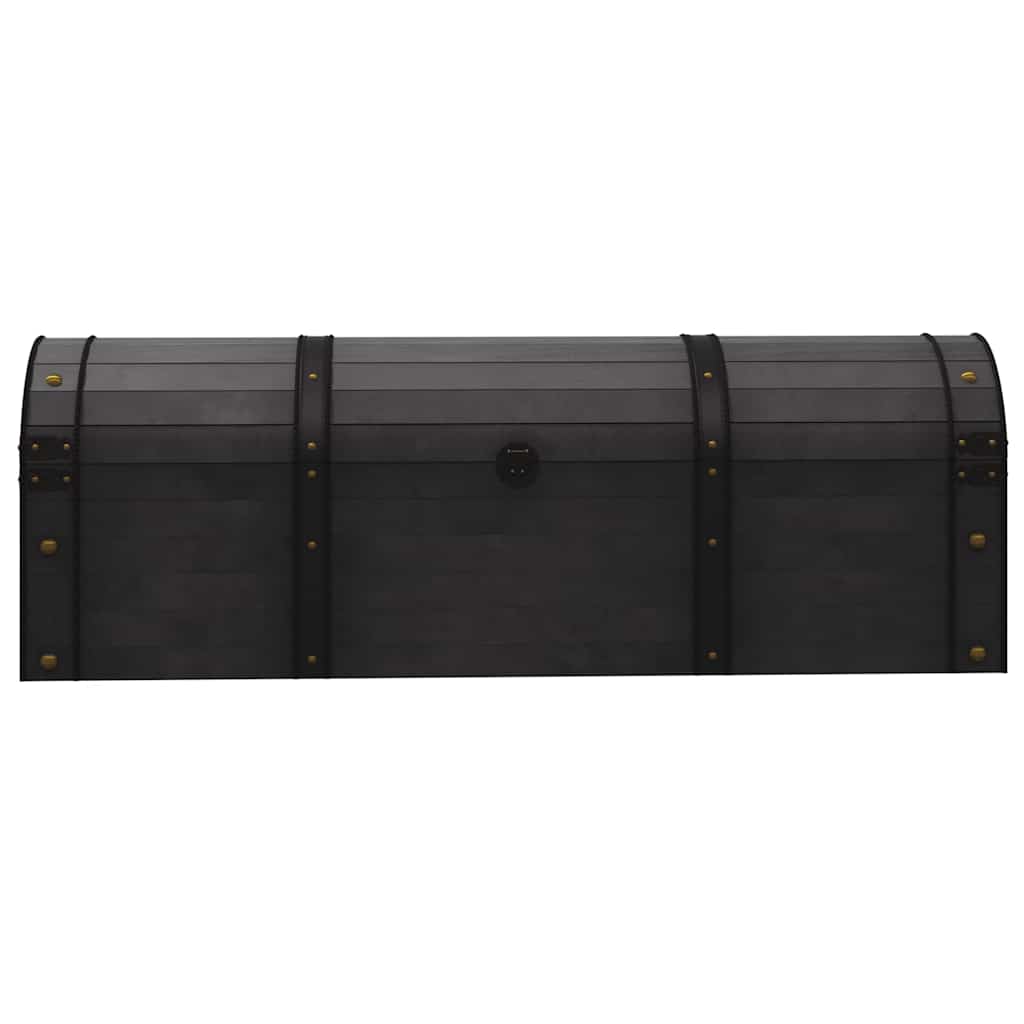 Vanaaegses stiilis puidust hoiukirst, must, 120 × 30 × 40 cm – tootevaade