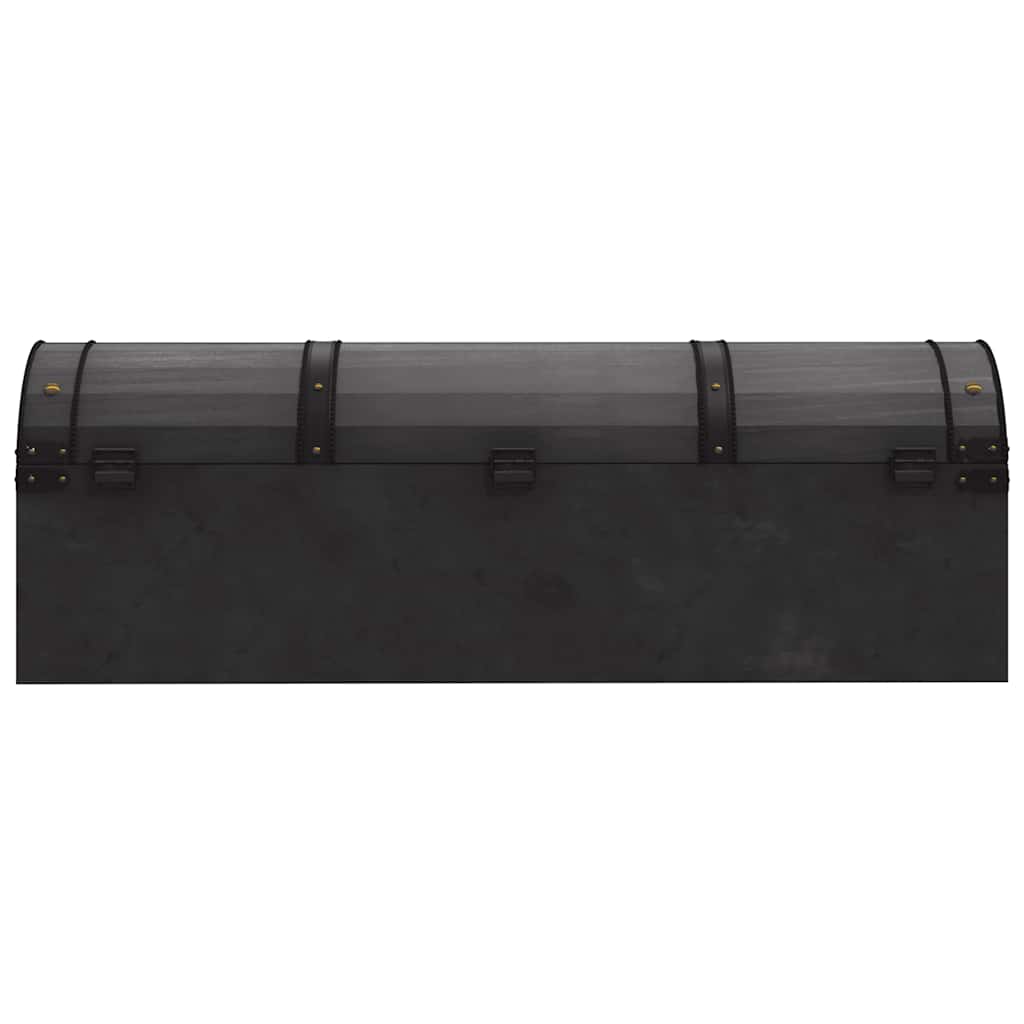 Vanaaegses stiilis puidust hoiukirst, must, 120 × 30 × 40 cm – tootevaade