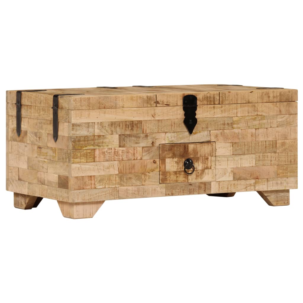 Puidust kohvilaud panipaikadega, 80 × 40 × 35 cm – tootevaade