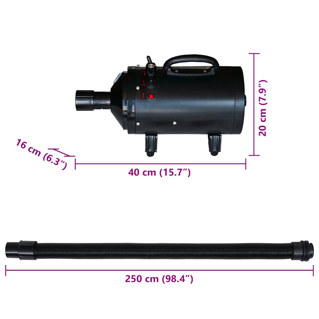Lemmikloomaföön kolme otsakuga, kuni 2400 W - Pilt 6