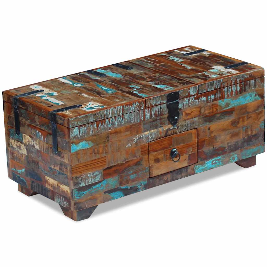 Puidust kohvilaud panipaikadega, 80 × 40 × 35 cm – tootevaade