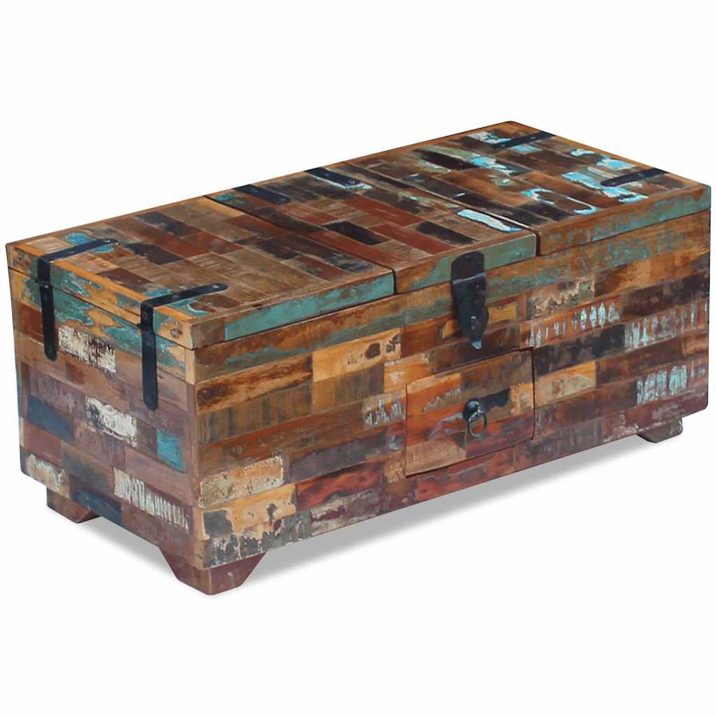Puidust kohvilaud panipaikadega, 80 × 40 × 35 cm – tootevaade