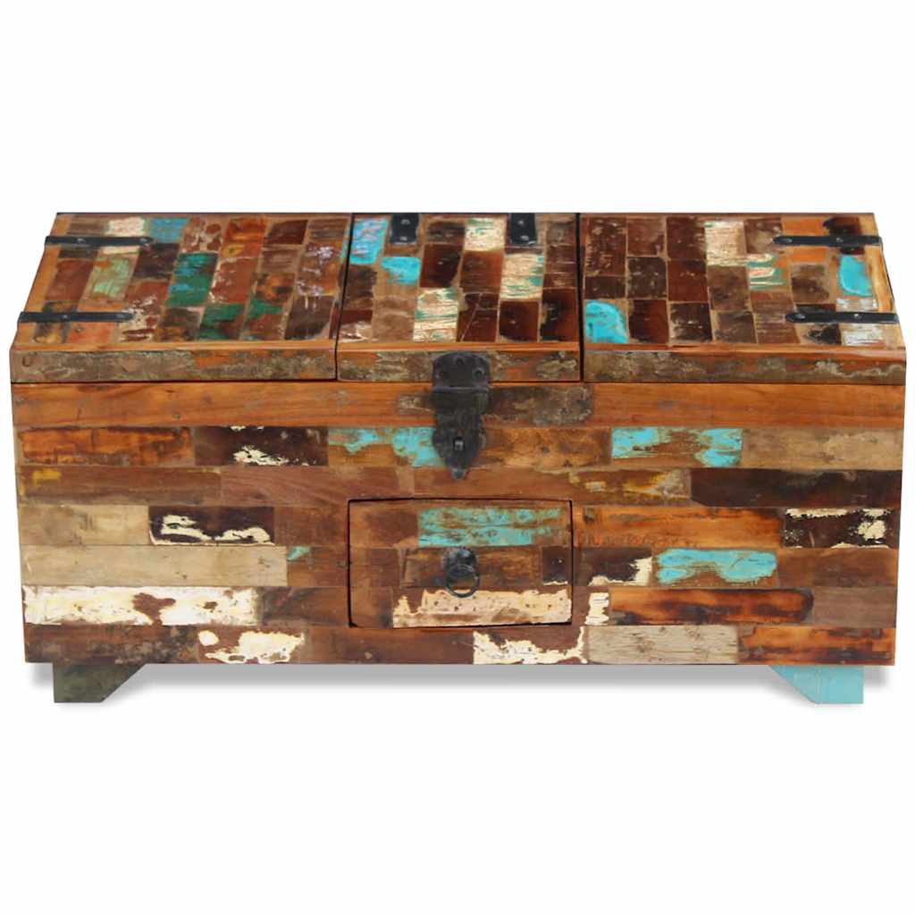 Puidust kohvilaud panipaikadega, 80 × 40 × 35 cm – tootevaade