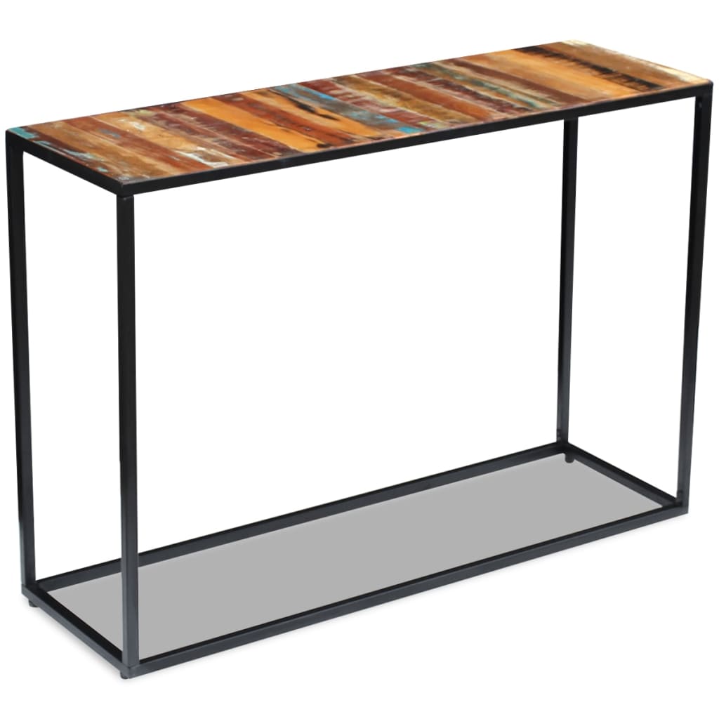 Taaskasutatud puidust konsoollaud, 110 × 35 × 76 cm
