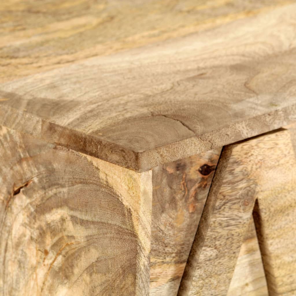 Tähestikuga mangopuidust sahtlikapp, 120 × 35 × 79 cm - Pilt 8