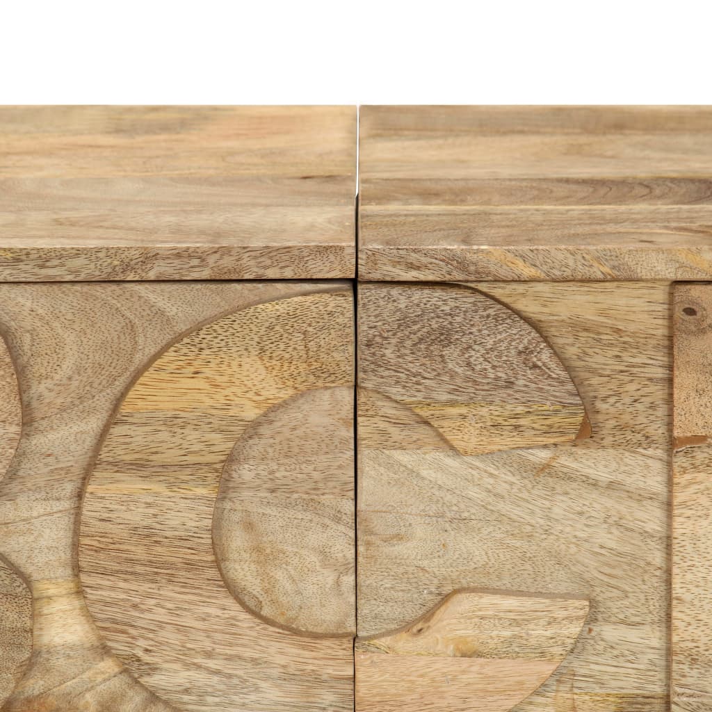 Tähestikuga mangopuidust sahtlikapp, 120 × 35 × 79 cm - Pilt 10