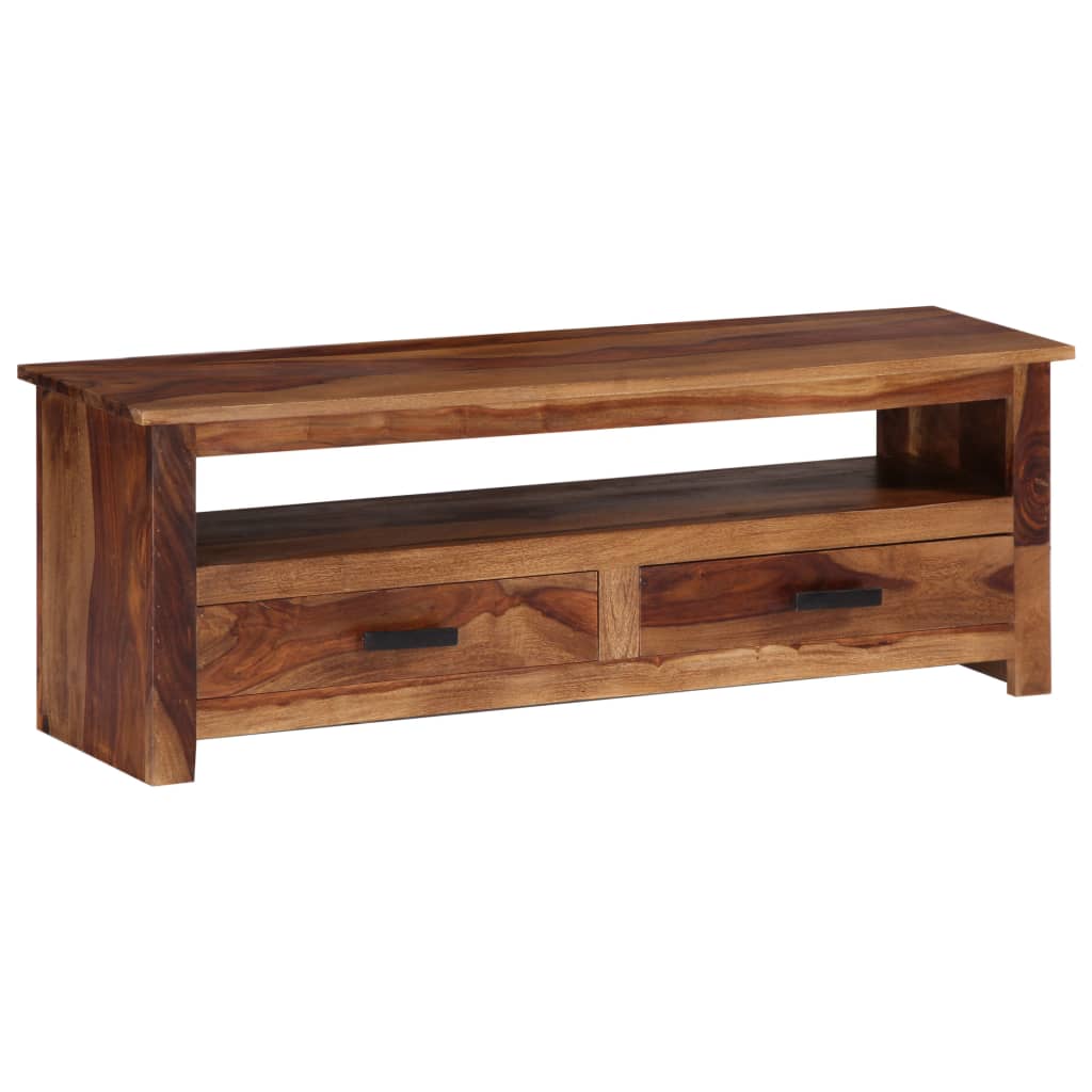 Puidust telerikapp kahe sahtliga, 118 × 30 × 40 cm