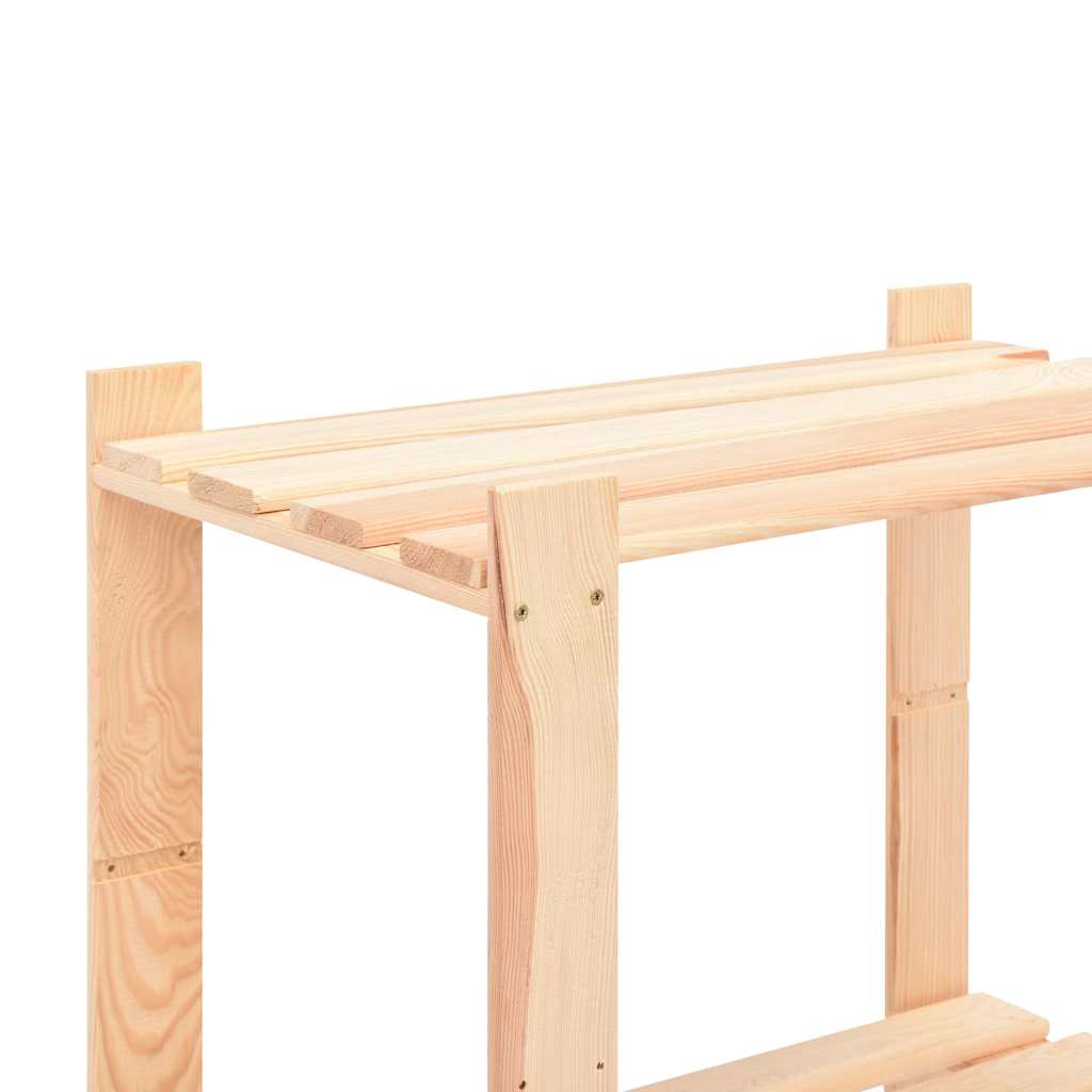 Männipuidust 3-korruseline hoiuriiul, 80 × 38 × 90 cm - Pilt 4
