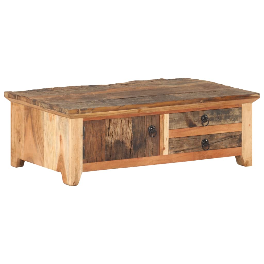 Taaskasutatud puidust diivanilaud, 90 × 50 × 31 cm - Pilt 7