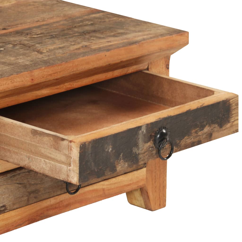 Taaskasutatud puidust diivanilaud, 90 × 50 × 31 cm - Pilt 10