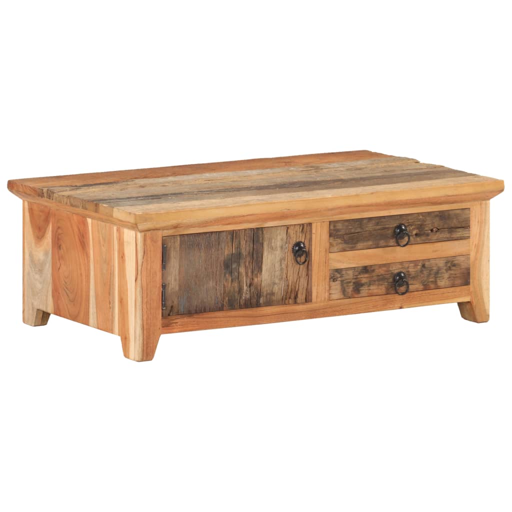 Taaskasutatud puidust diivanilaud, 90 × 50 × 31 cm - Pilt 5
