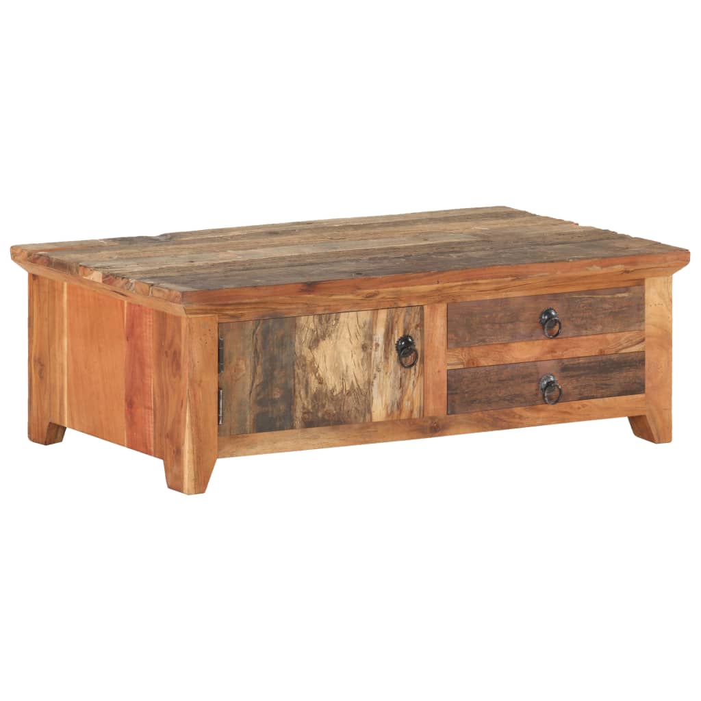 Taaskasutatud puidust diivanilaud, 90 × 50 × 31 cm - Pilt 6