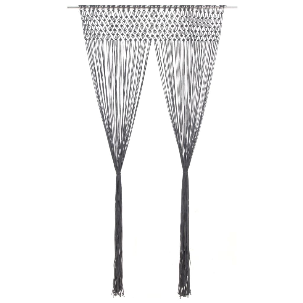 Makrameekardin sõlmmustriga, 140 × 240 cm – tootevaade