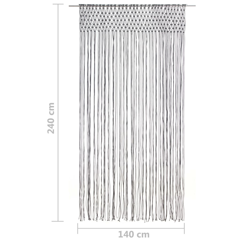 Makrameekardin sõlmmustriga, 140 × 240 cm – tootevaade