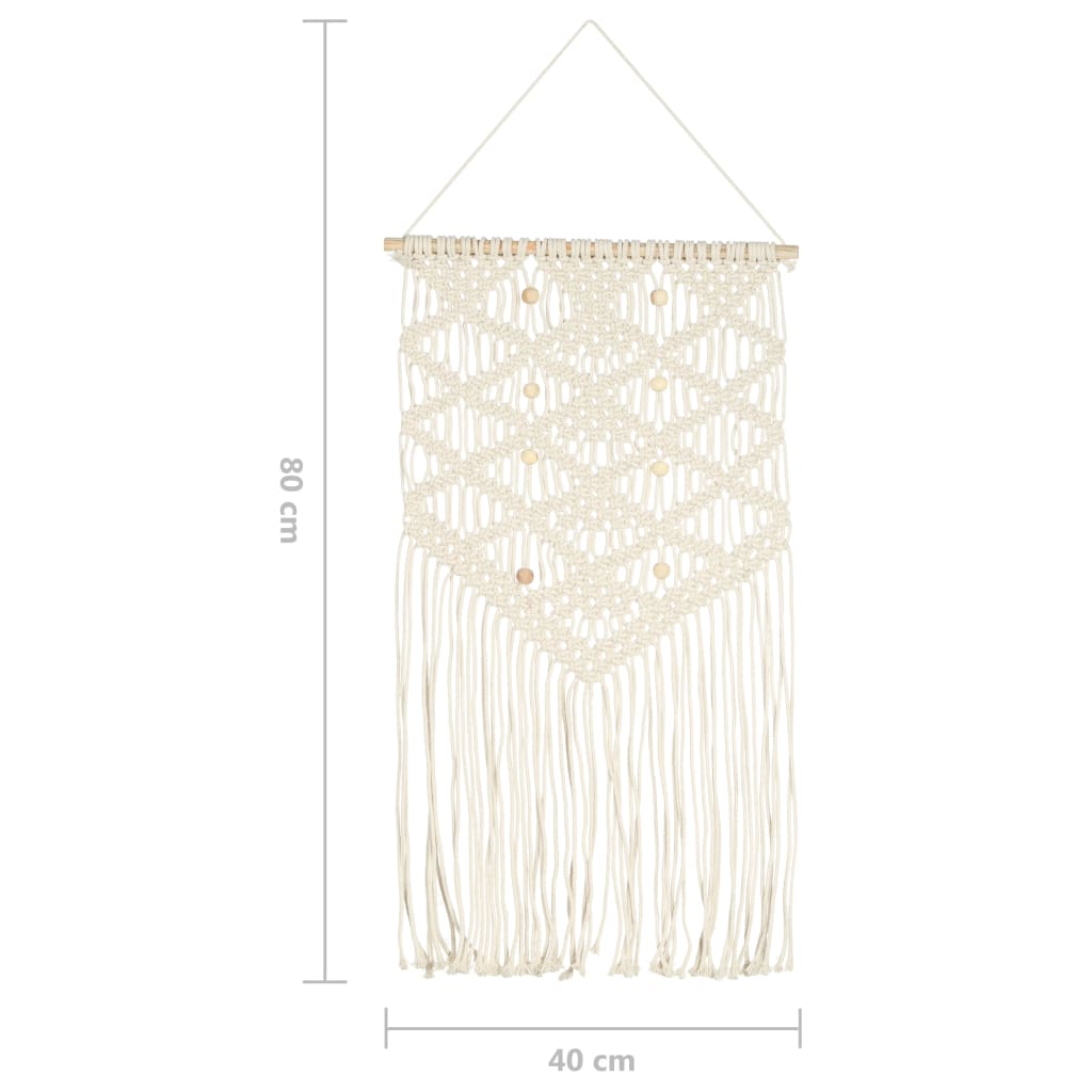 Puuvillane makramee seinakaunistus, 40 × 80 cm - Pilt 6