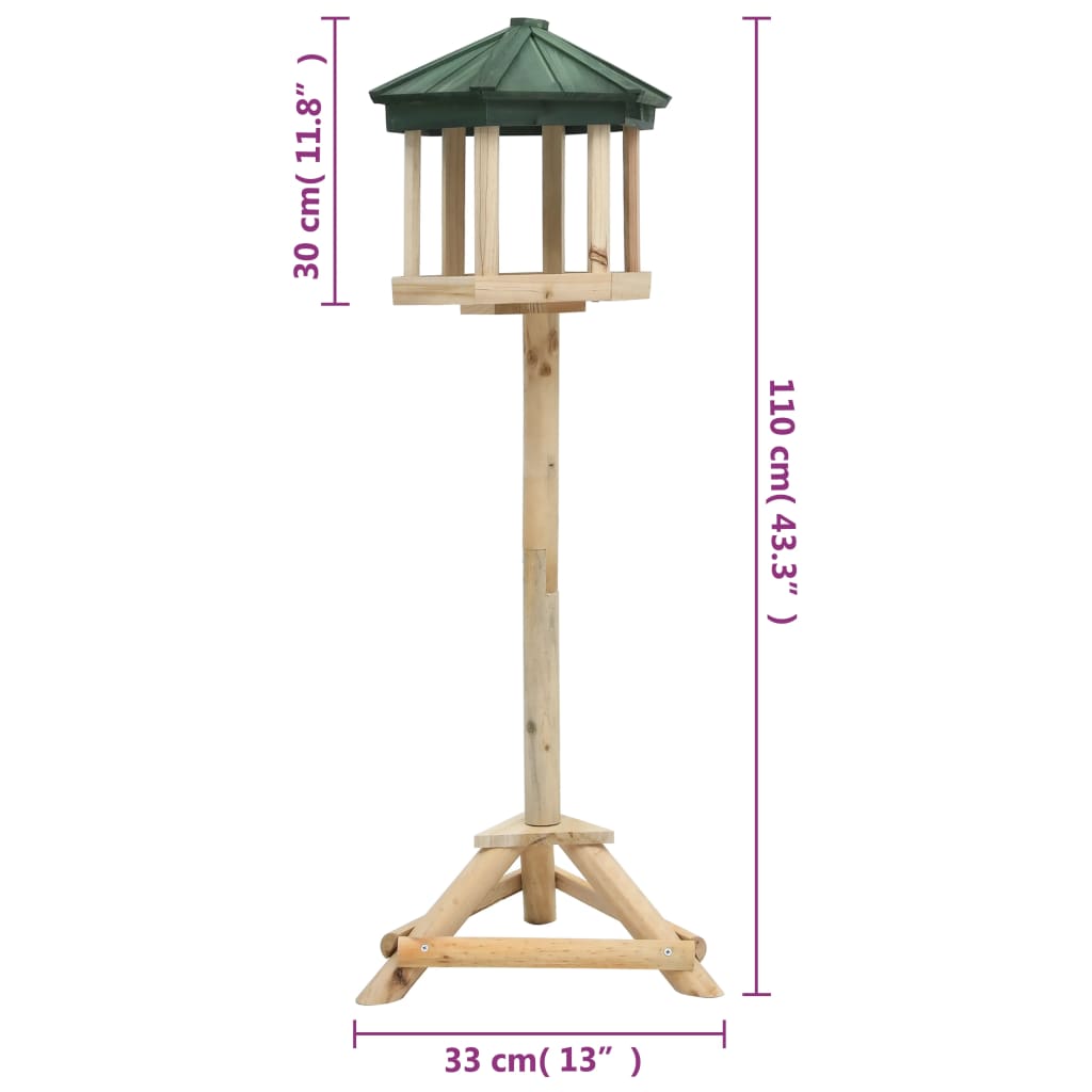 Jalaga nulupuidust linnusöötur, Ø 33 × 110 cm - Pilt 7