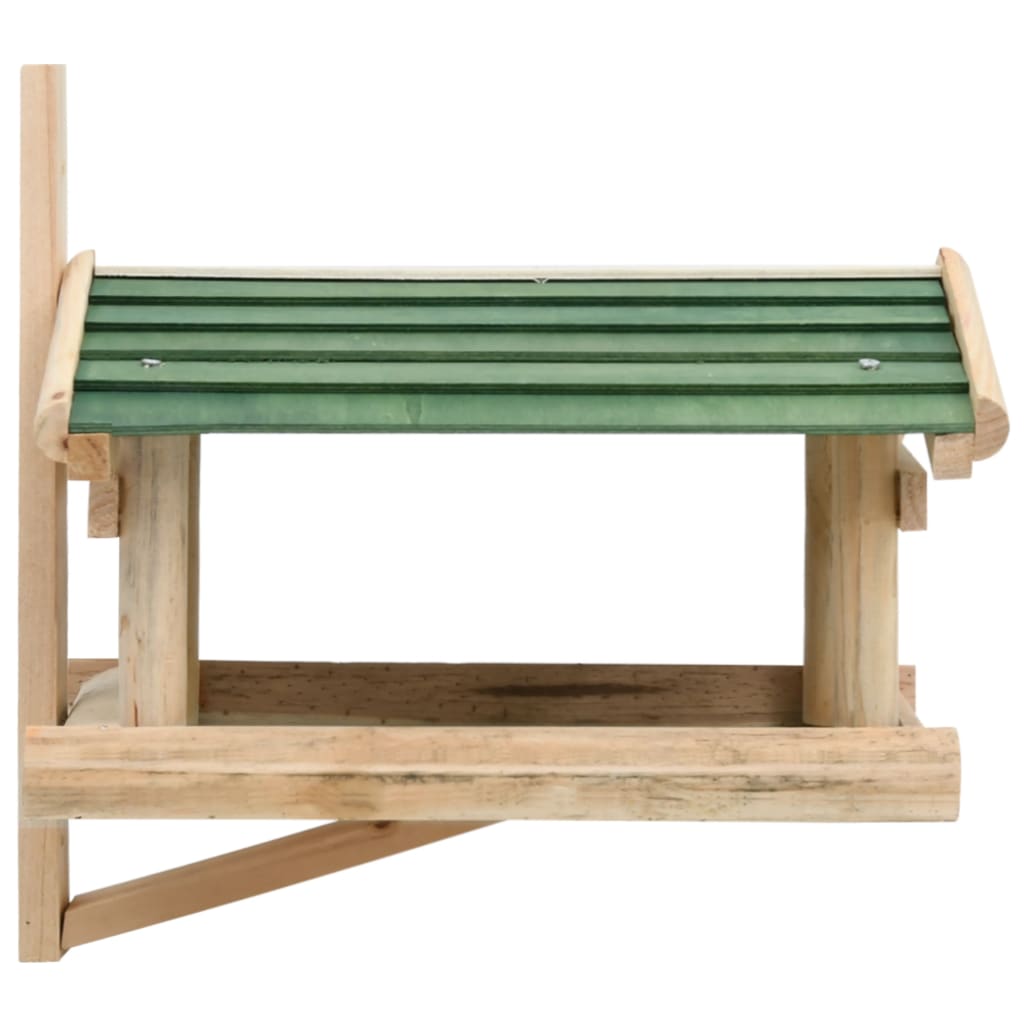 Seinale kinnitatav nulupuidust linnusöötur, 35 × 29,5 × 21 cm - Pilt 2
