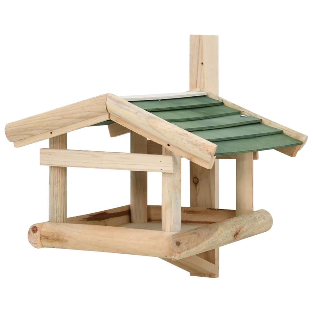 Seinale kinnitatav nulupuidust linnusöötur, 35 × 29,5 × 21 cm - Pilt 3