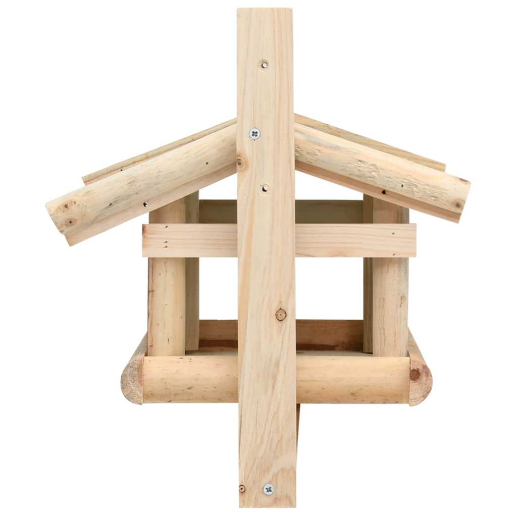 Seinale kinnitatav nulupuidust linnusöötur, 35 × 29,5 × 21 cm - Pilt 4