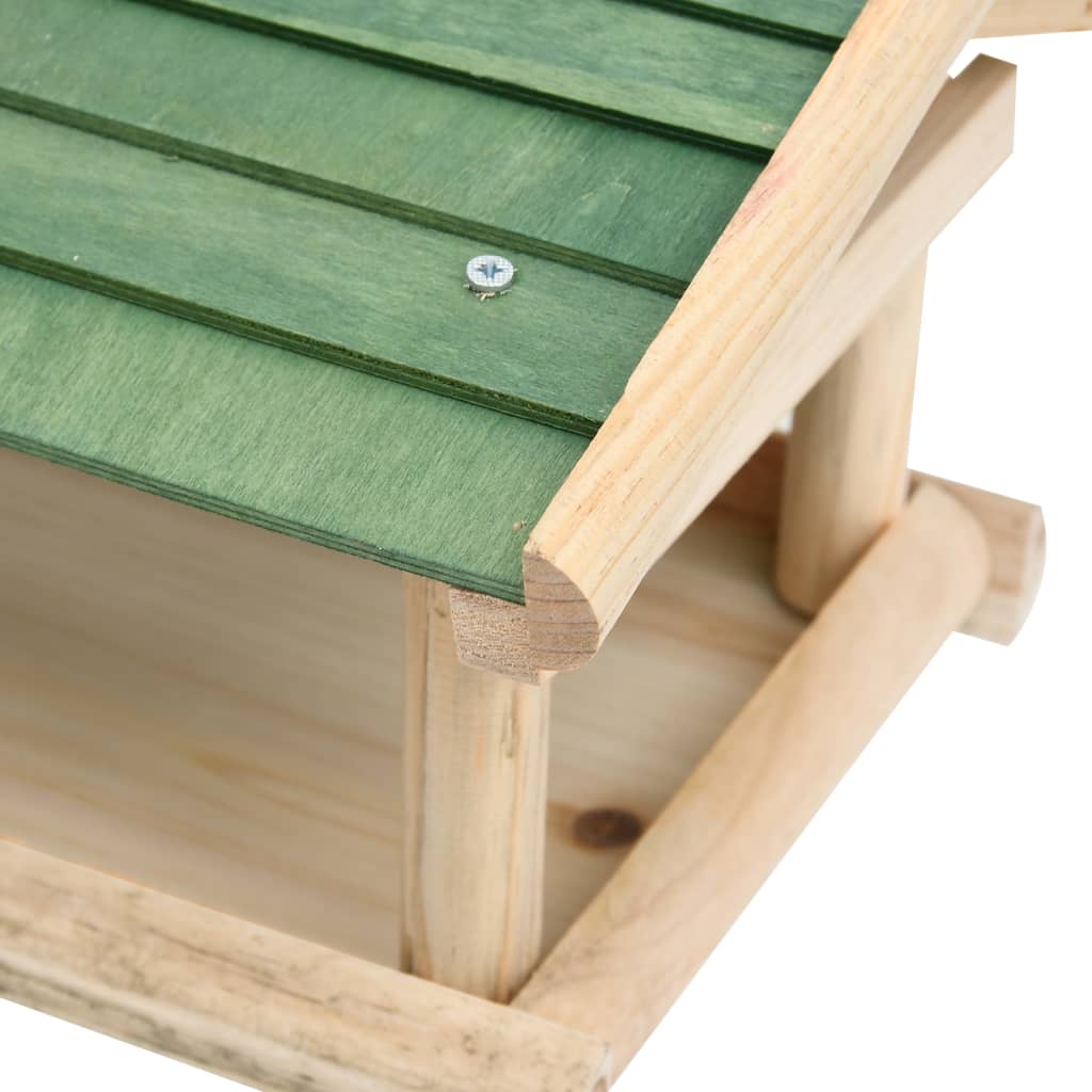 Seinale kinnitatav nulupuidust linnusöötur, 35 × 29,5 × 21 cm - Pilt 5