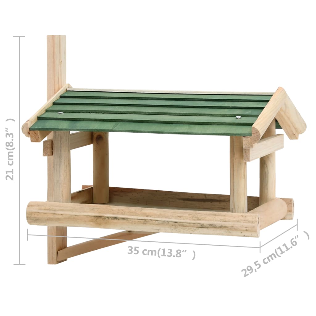 Seinale kinnitatav nulupuidust linnusöötur, 35 × 29,5 × 21 cm - Pilt 7