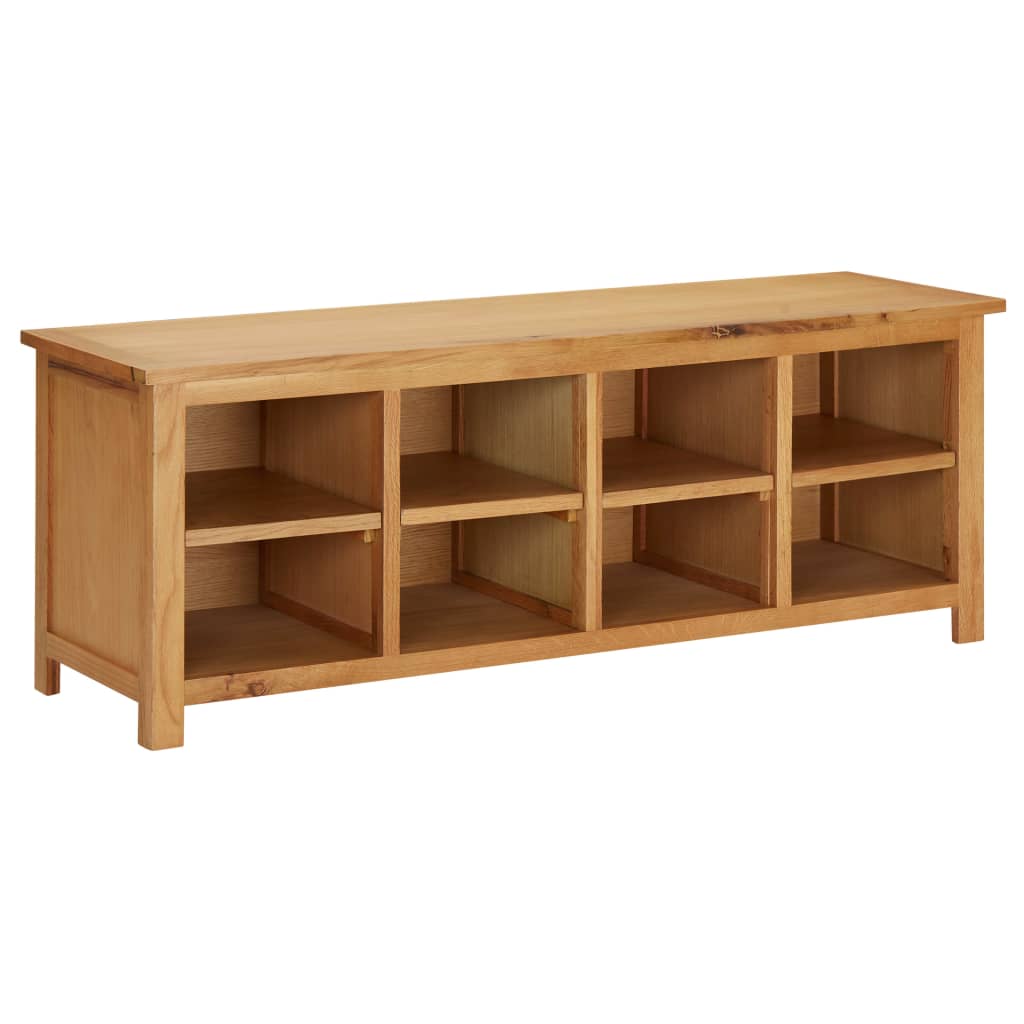 Tammepuidust jalatsipink kaheksa sektsiooniga, 114 × 37 × 45 cm