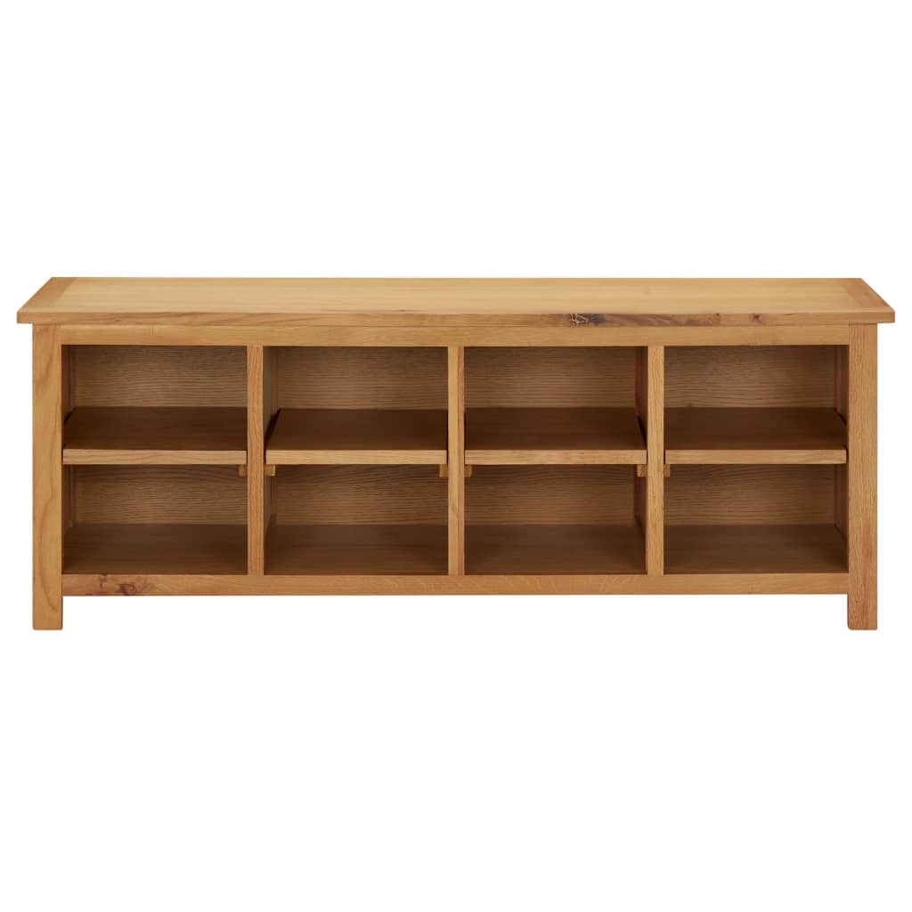 Tammepuidust jalatsipink kaheksa sektsiooniga, 114 × 37 × 45 cm - Pilt 2