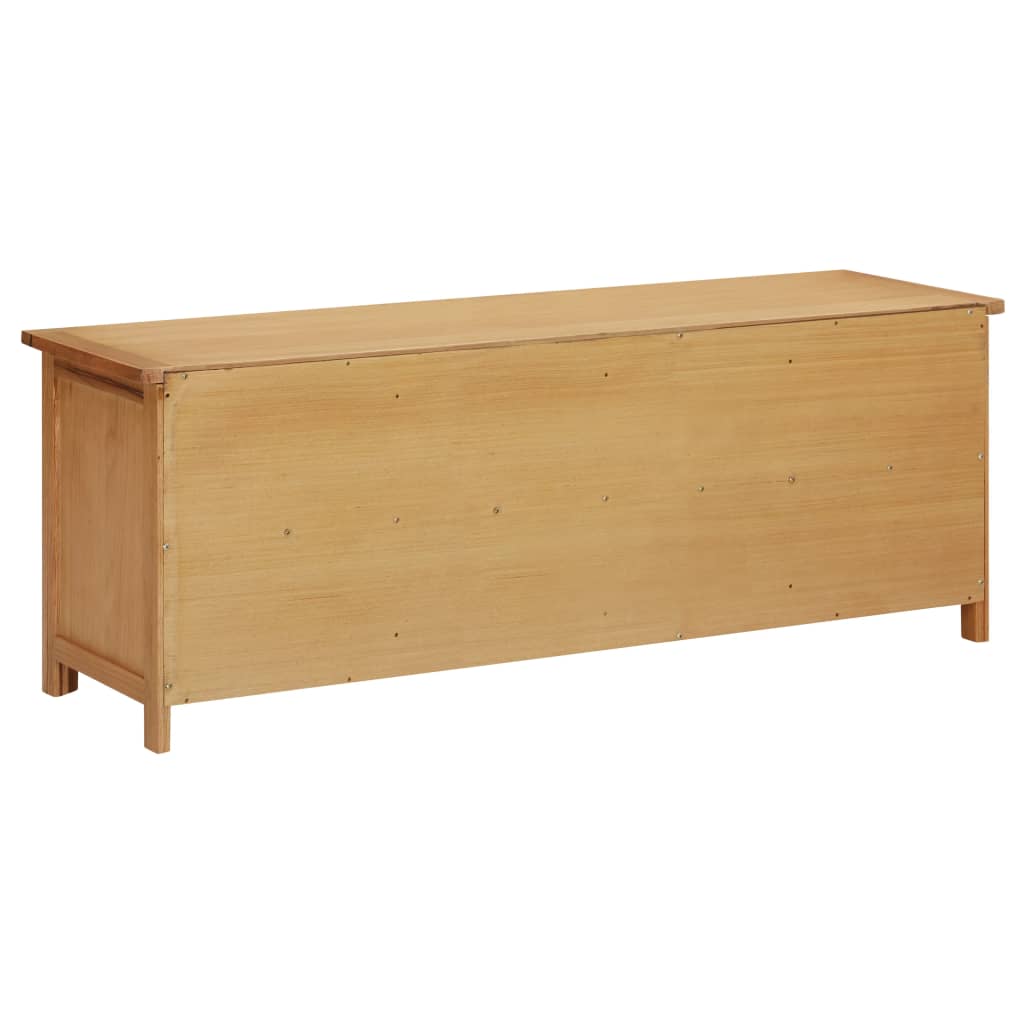 Tammepuidust jalatsipink kaheksa sektsiooniga, 114 × 37 × 45 cm - Pilt 3