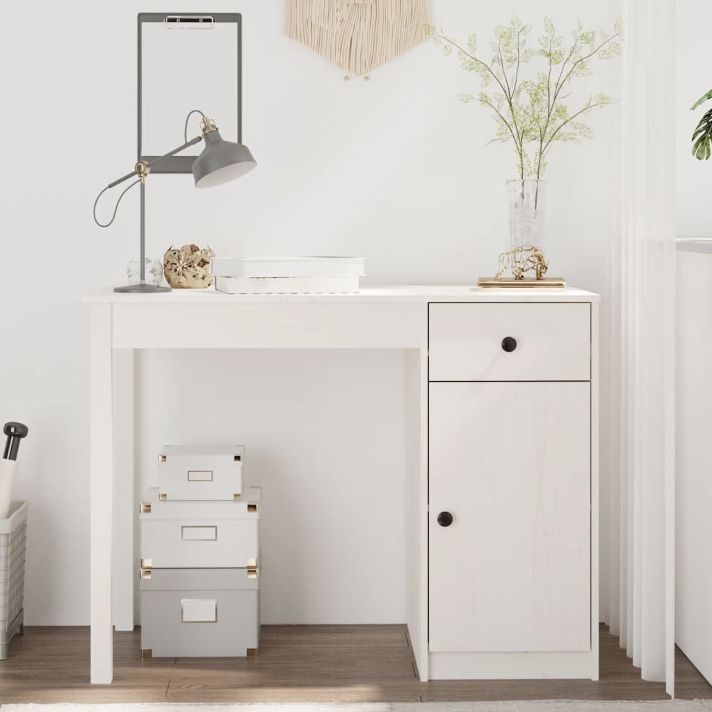 Männipuidust kirjutuslaud sahtliga, 100 × 50 cm