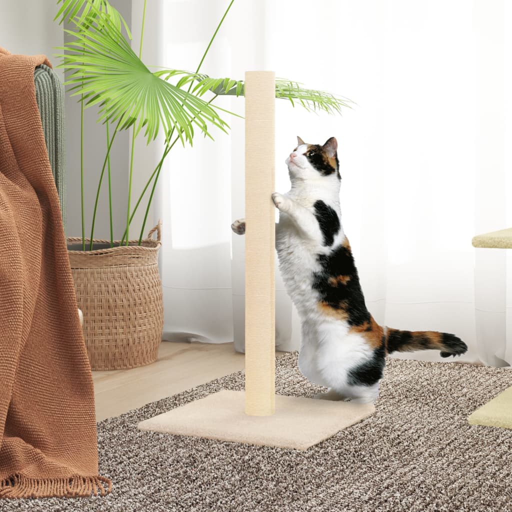 Plüüsalusega sisalist kassi kraapimispost, kõrgus 70 cm