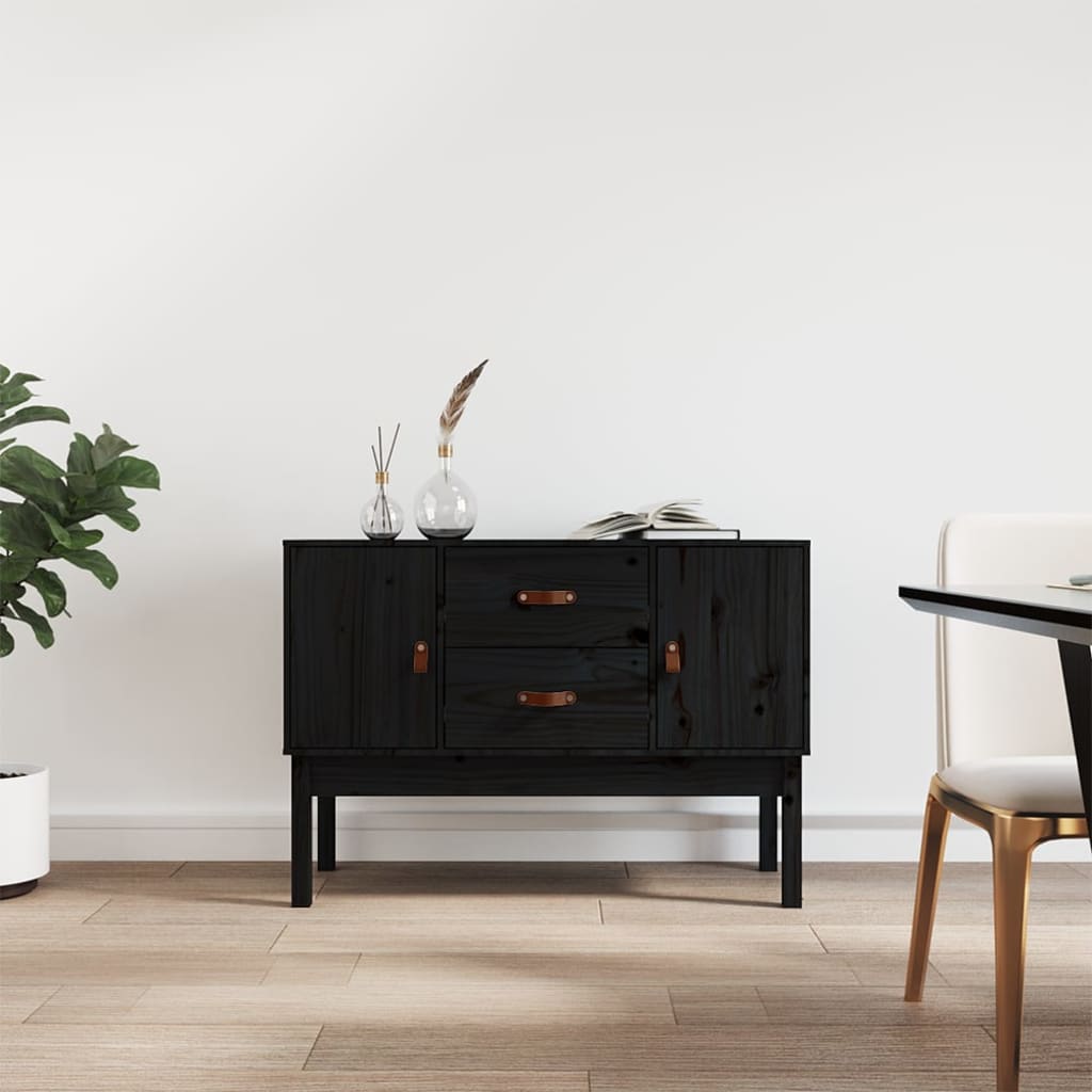 Kahe sahtliga männipuidust puhvetkapp, 110 × 40 × 78 cm